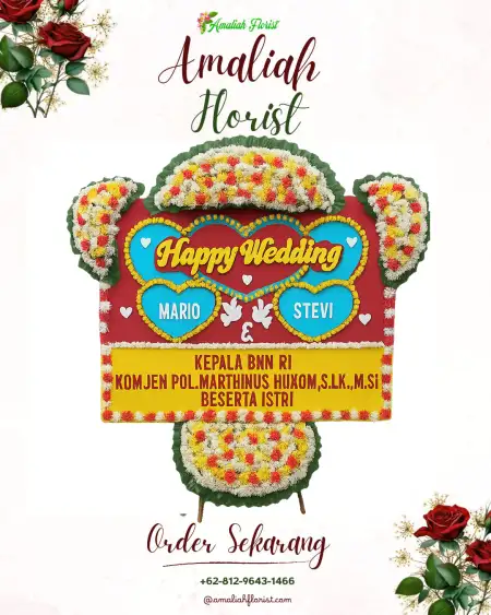 Papan Bunga Pernikahan Klobur